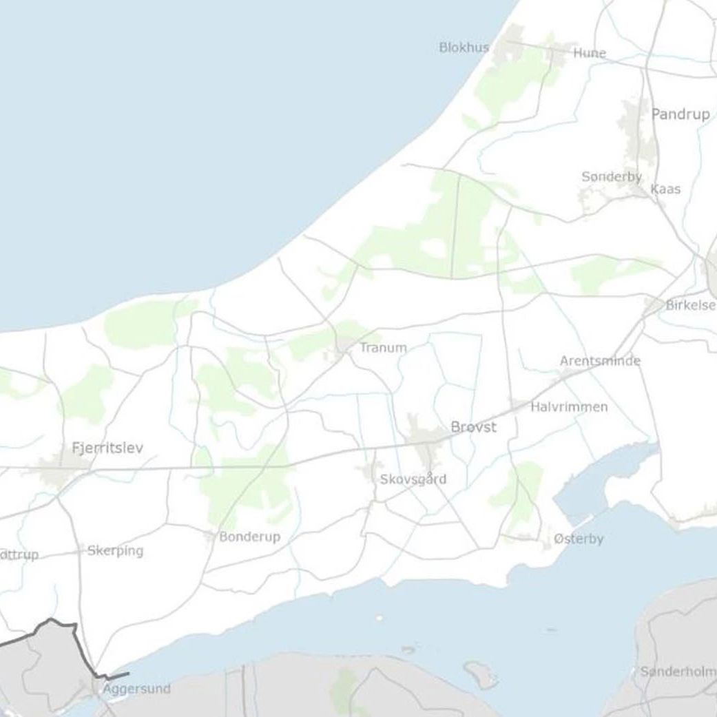 Kort over Jammerbugt Kommune