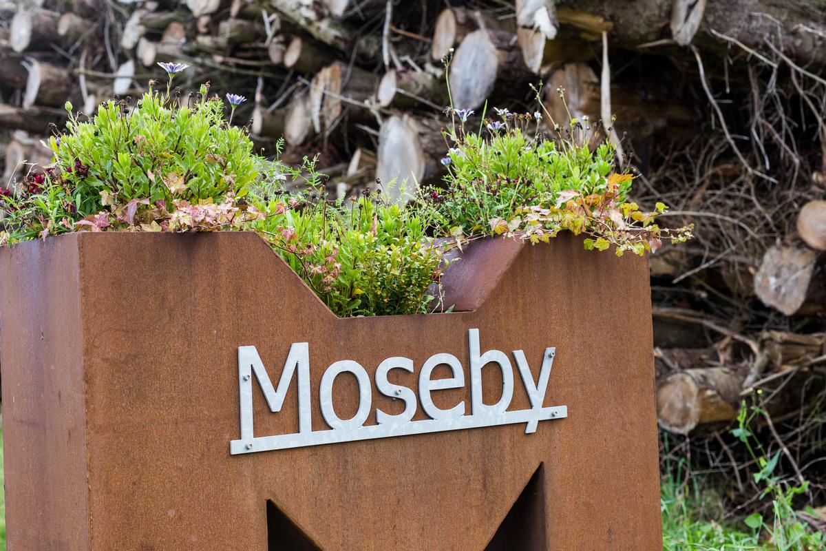 Moseby skulptur skilt