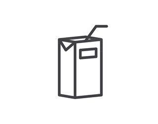 Illustration af drikkekarton med sugerør
