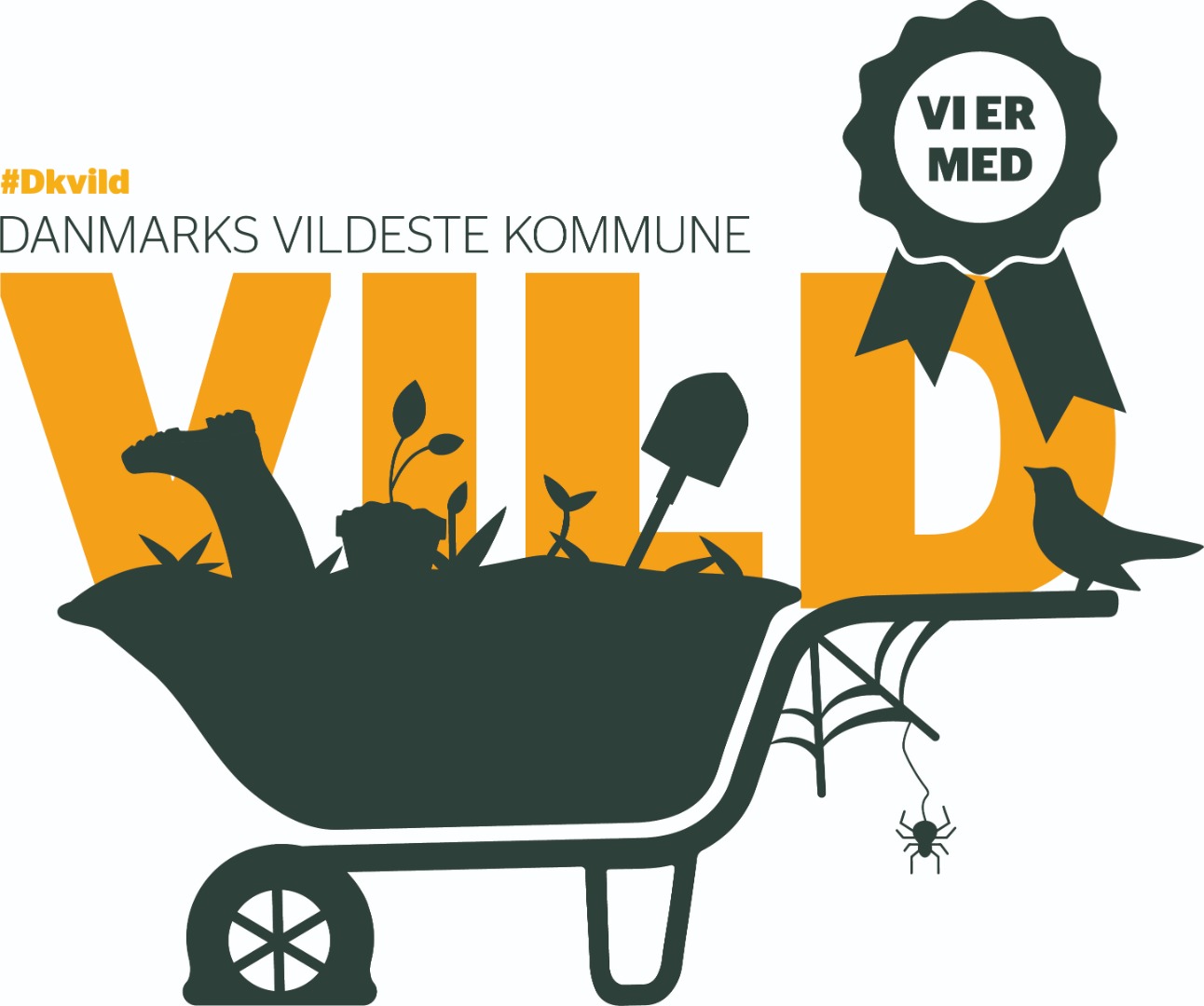 Logo Danmarks Vildeste Kommune - vi er med