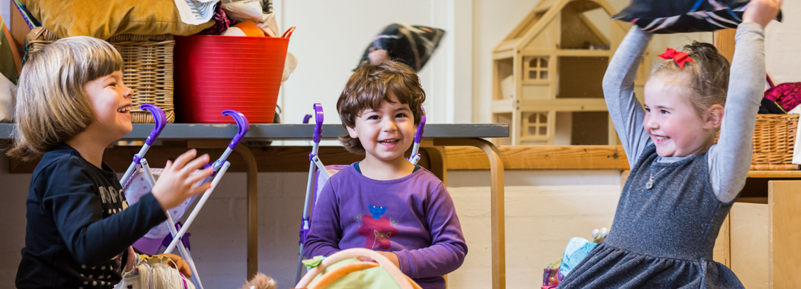 Glade børn i børnehaven
