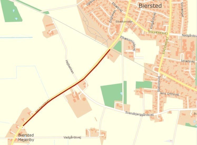 Cykelsti langs Halagervej