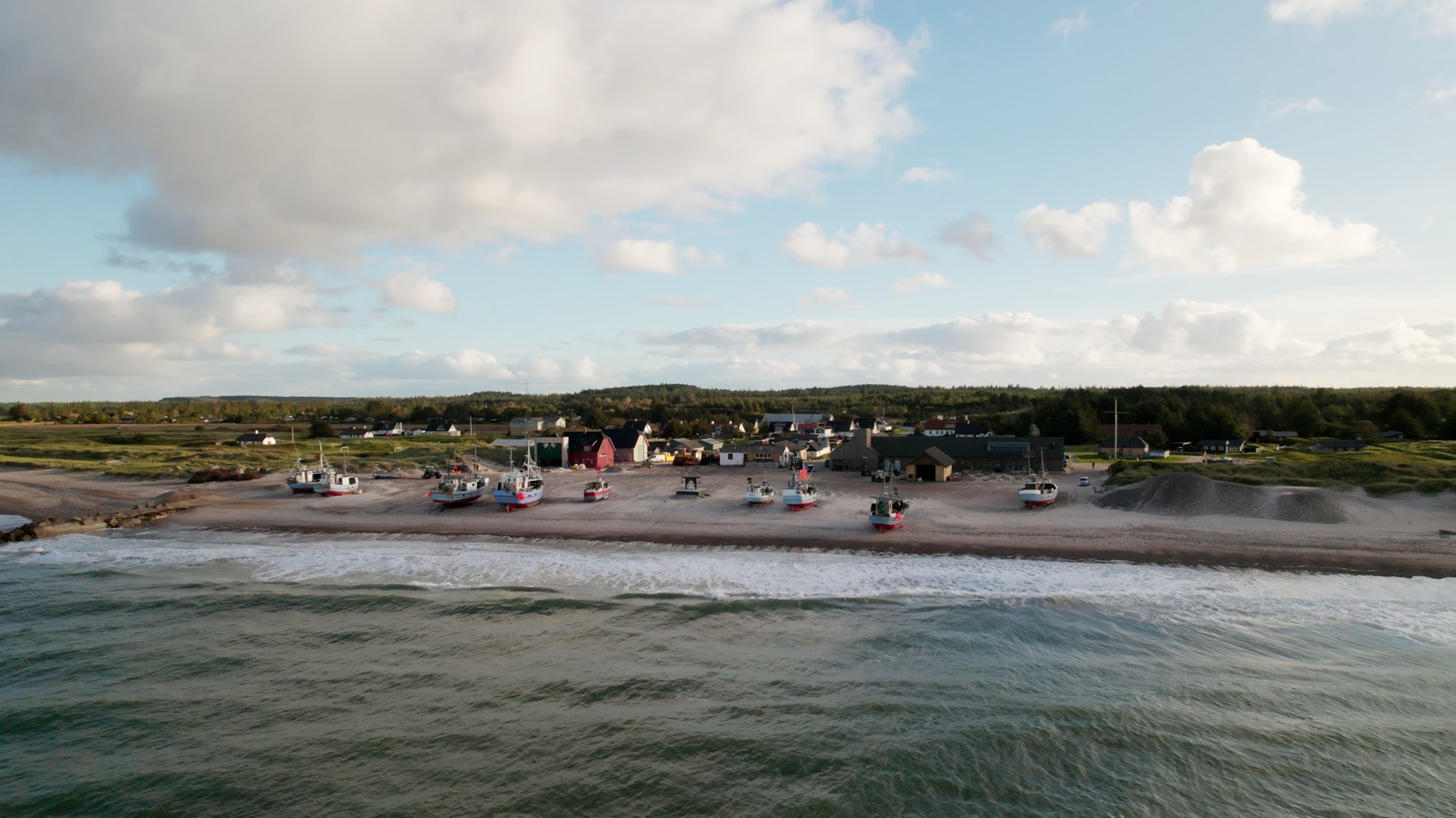 Dronefoto af Thorupstrand