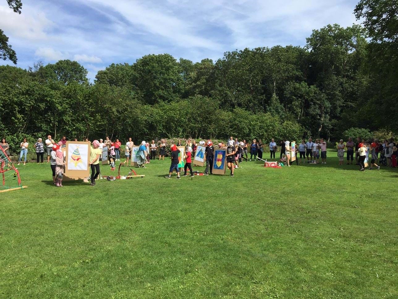 Kunstværker fremvises