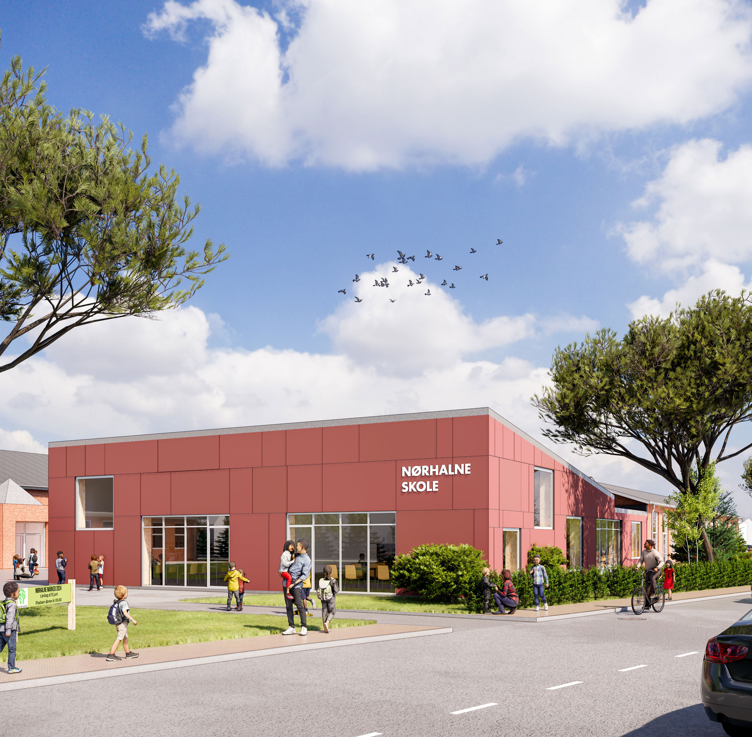 Visualisering er den nye Nørhalne Skole