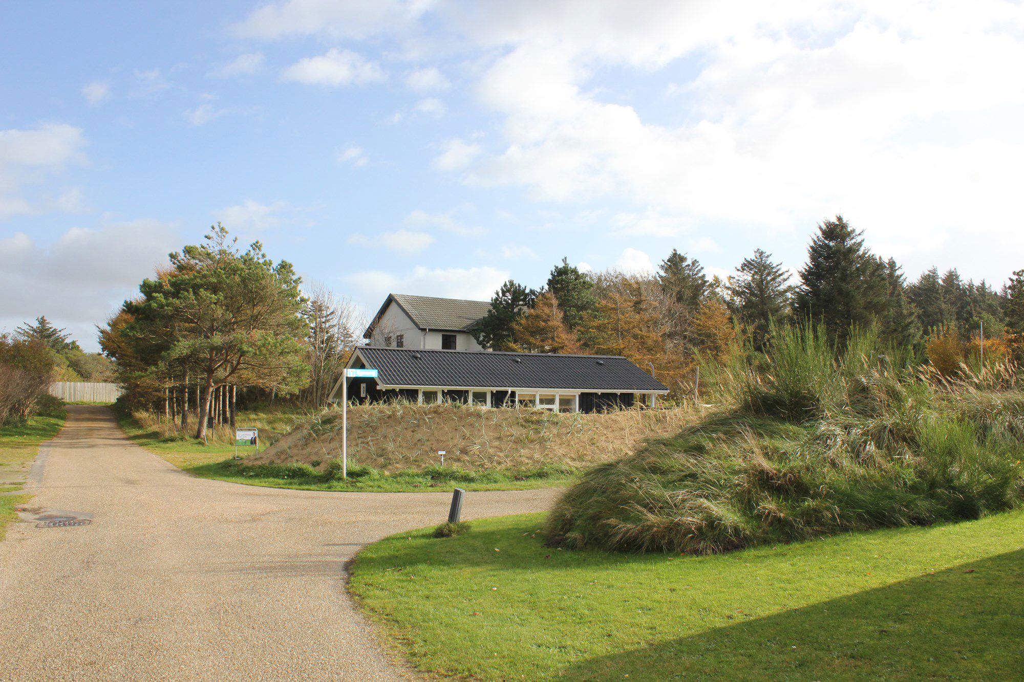 vej i sommerhus område