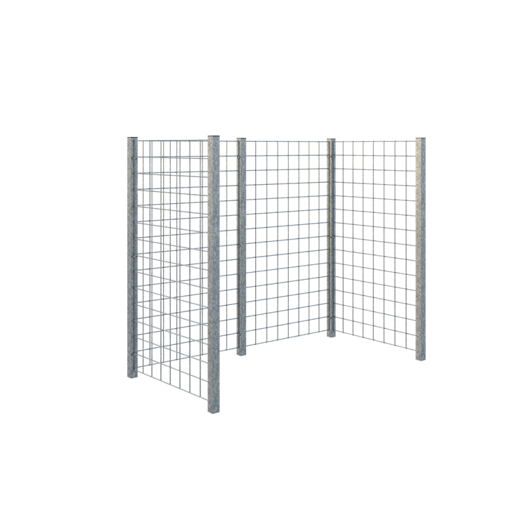 Beholderskjul i stål og rionet