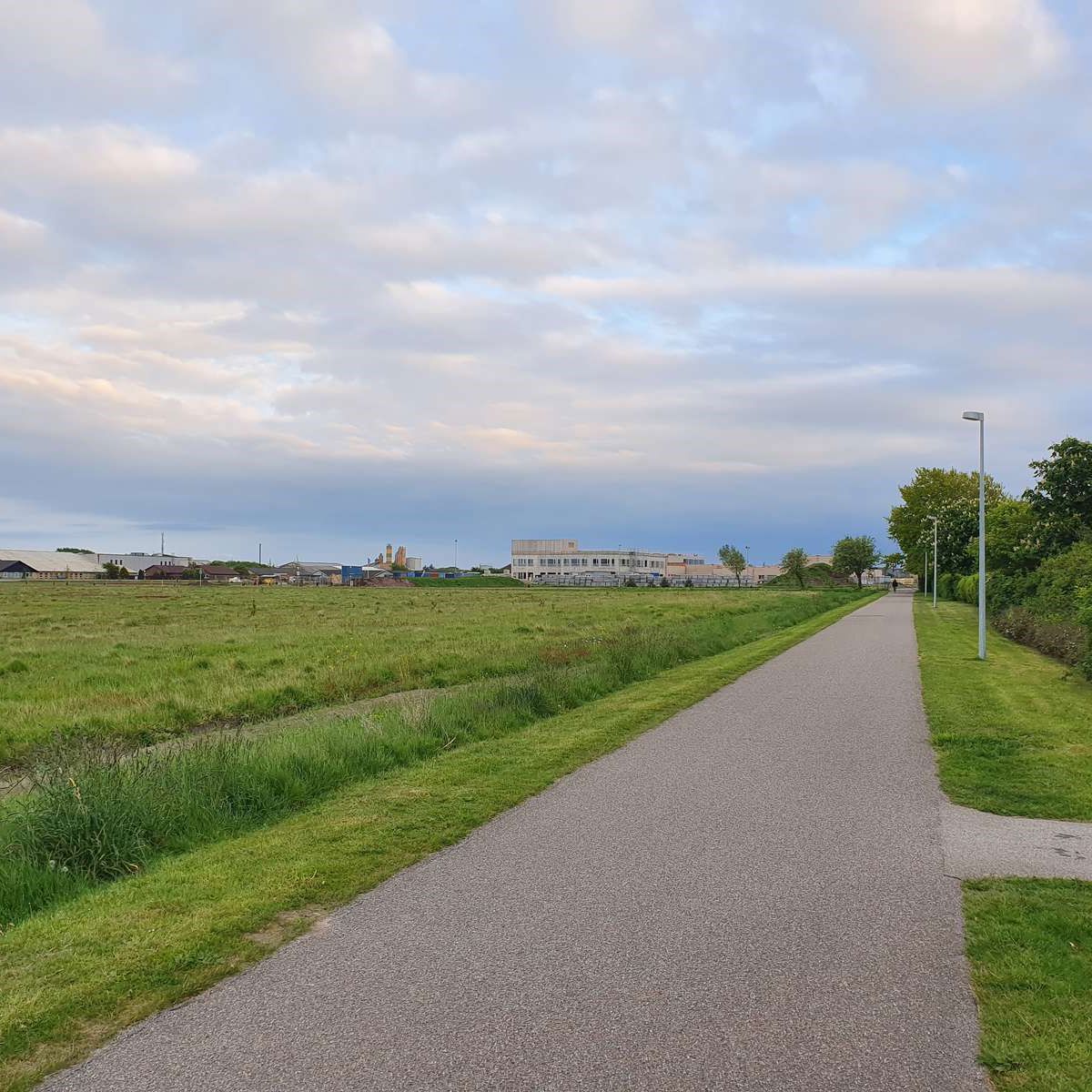 Landskab med cykelsti