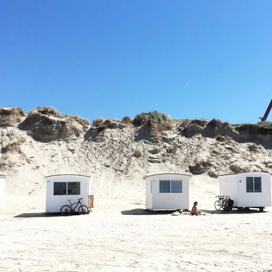 Blokhus Strand Badehuse og sømærke