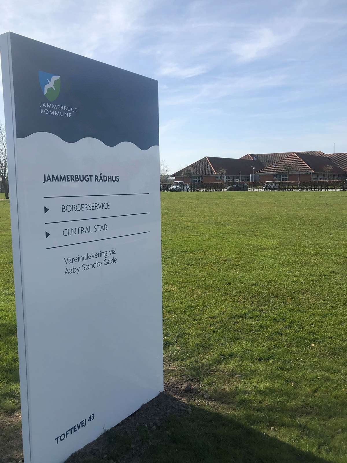 Skilt ved Jammerbugt Kommune