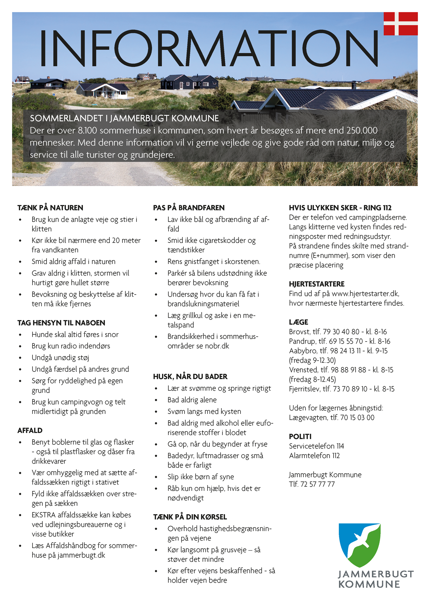 Folder med info til sommerhusejere i Jammerbugt