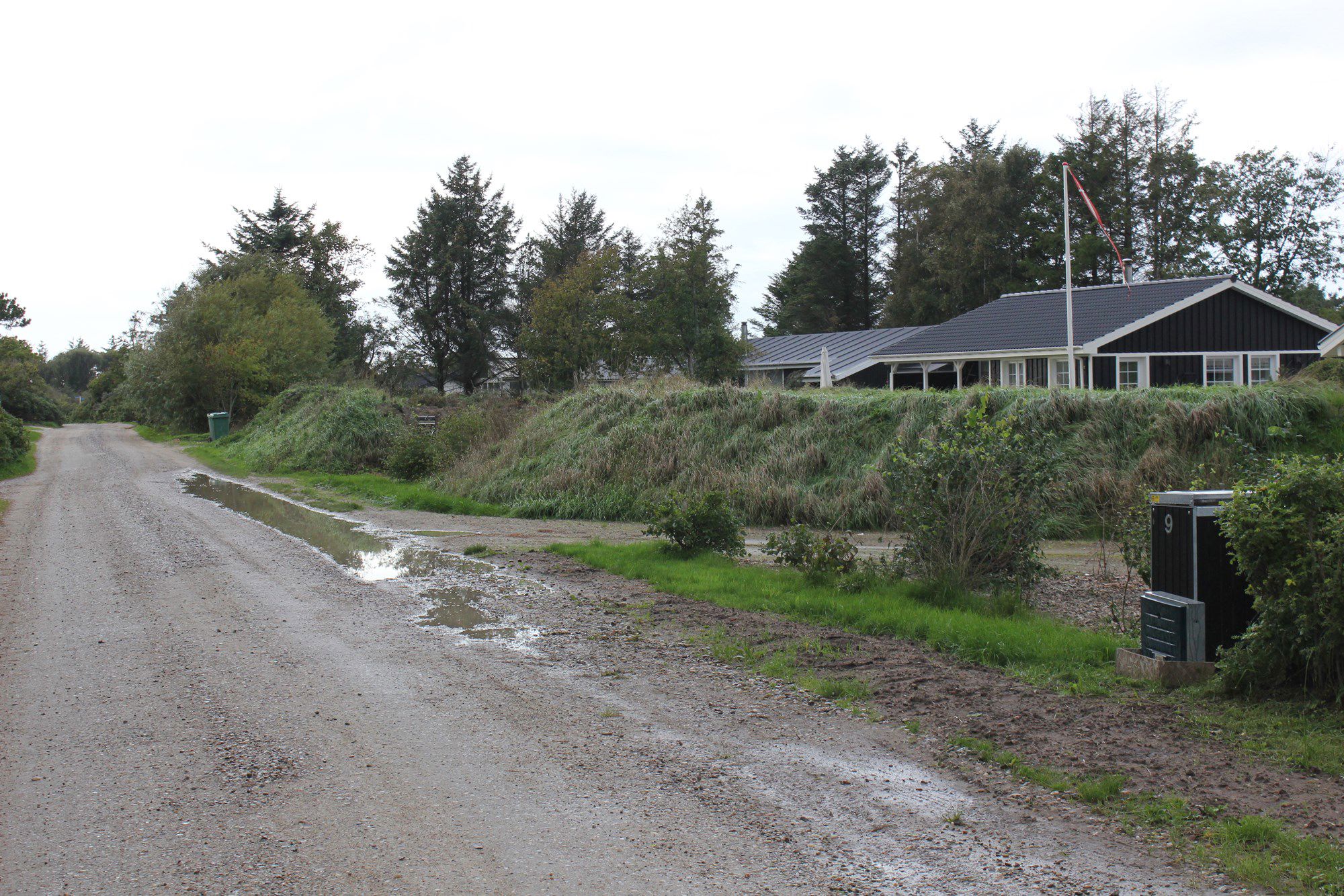 støjvold i sommerhus område
