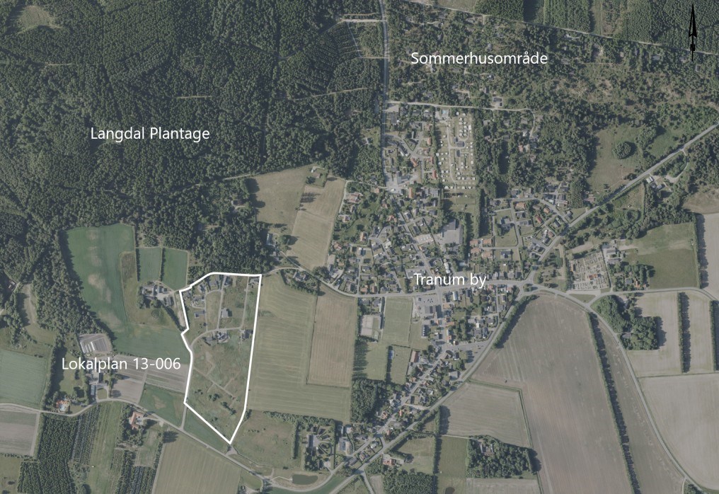 Lokalplan Tranum Oversigtskort Lokalplanområdet