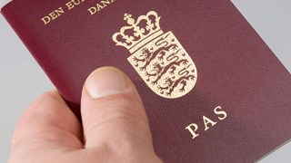Dansk pas i hånd