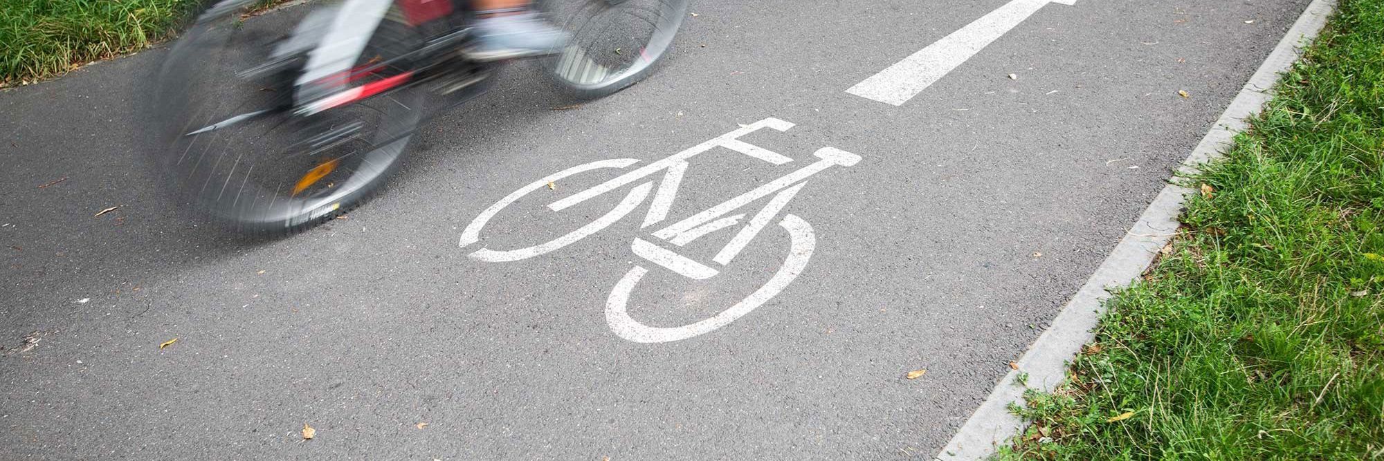 cykel på cykelsti