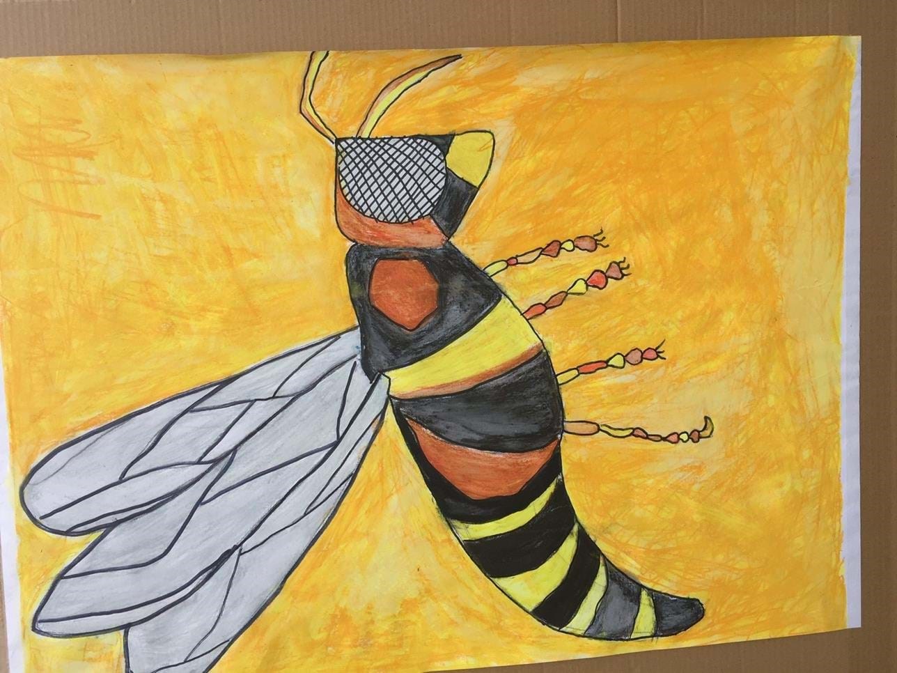 Flot tegning af en bi