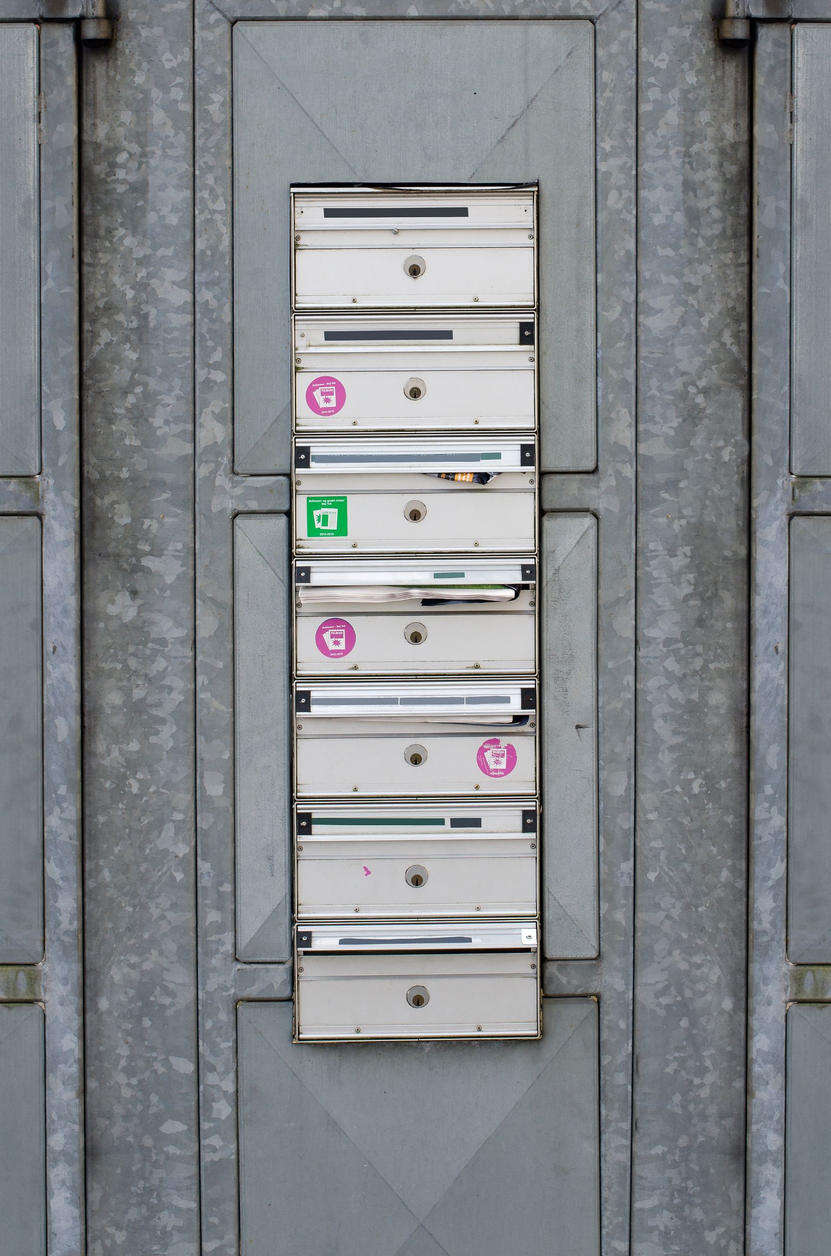 Postkasser på række