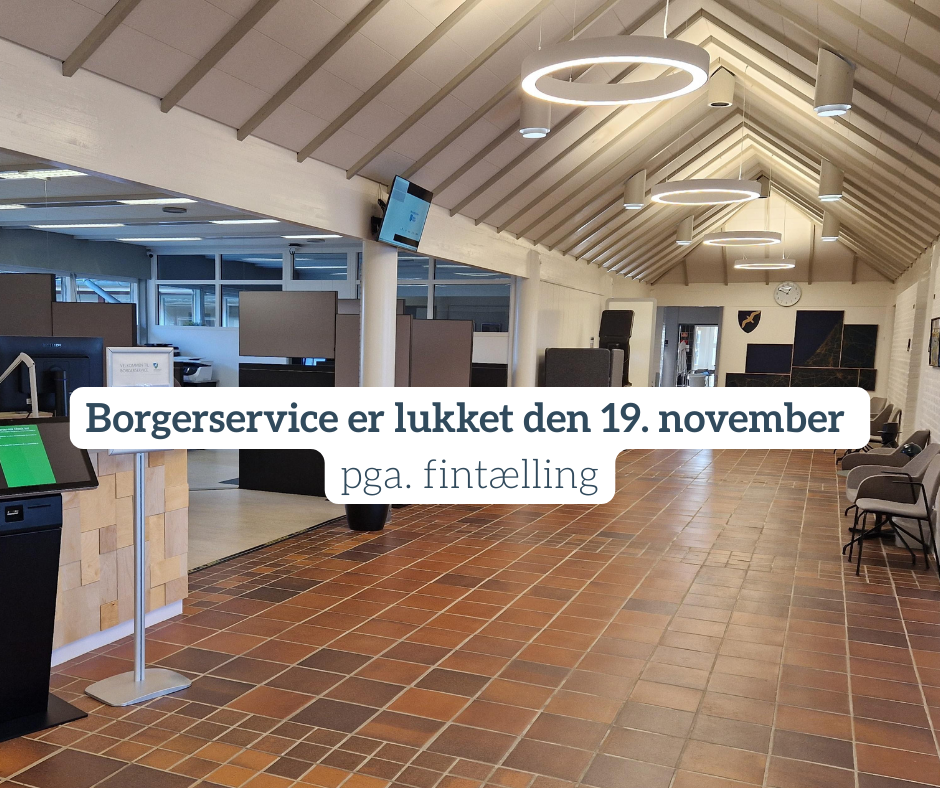 Borgerservice lukket 19. november pga. fintælling