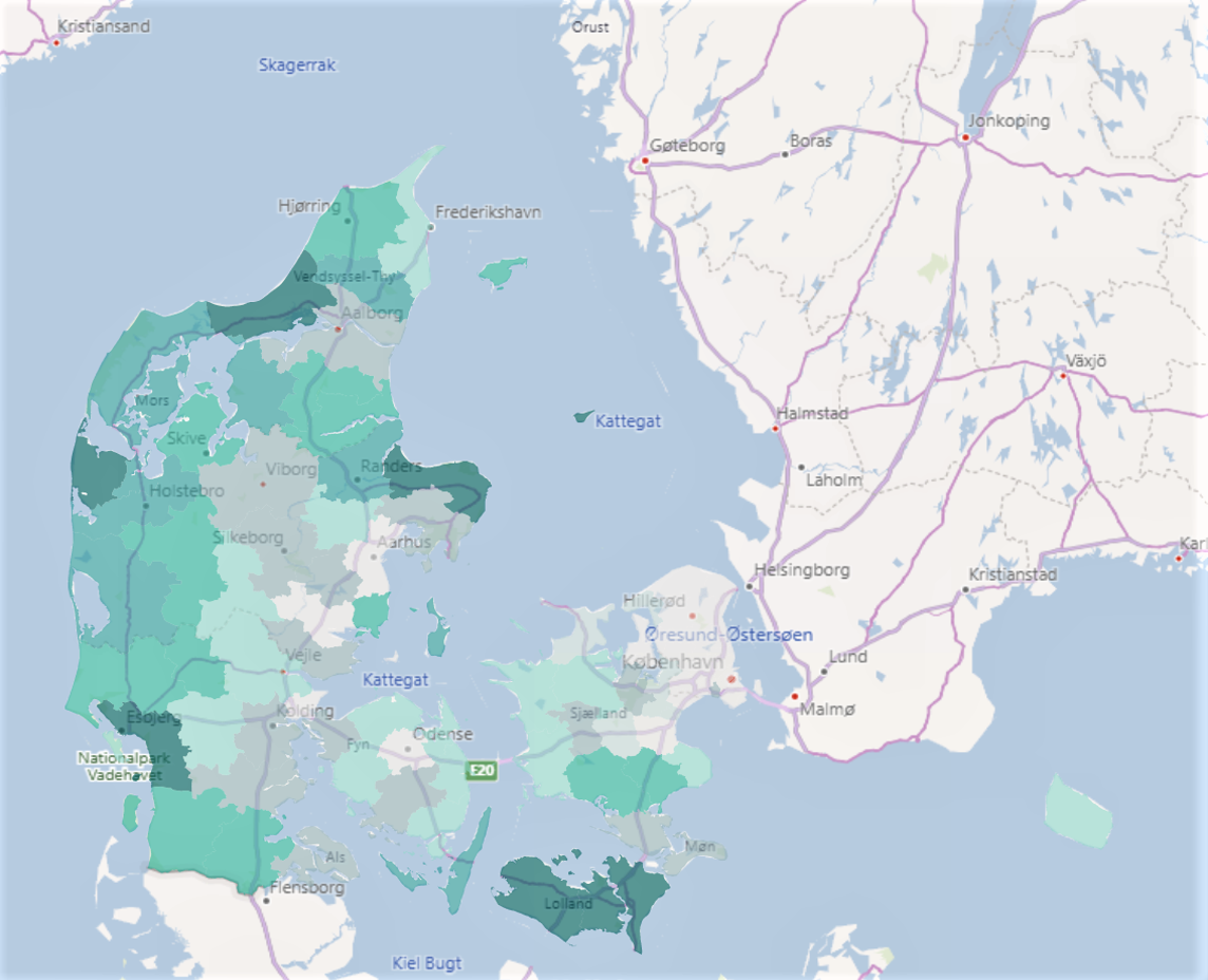 Grafik. Jammerbugt er mørkegrøn.