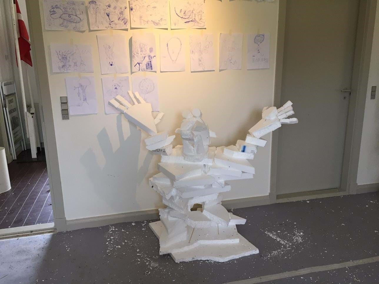 Kunstværk i flamingo