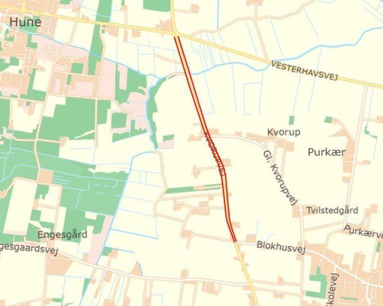 Cykelsti Langs Kvorupvej
