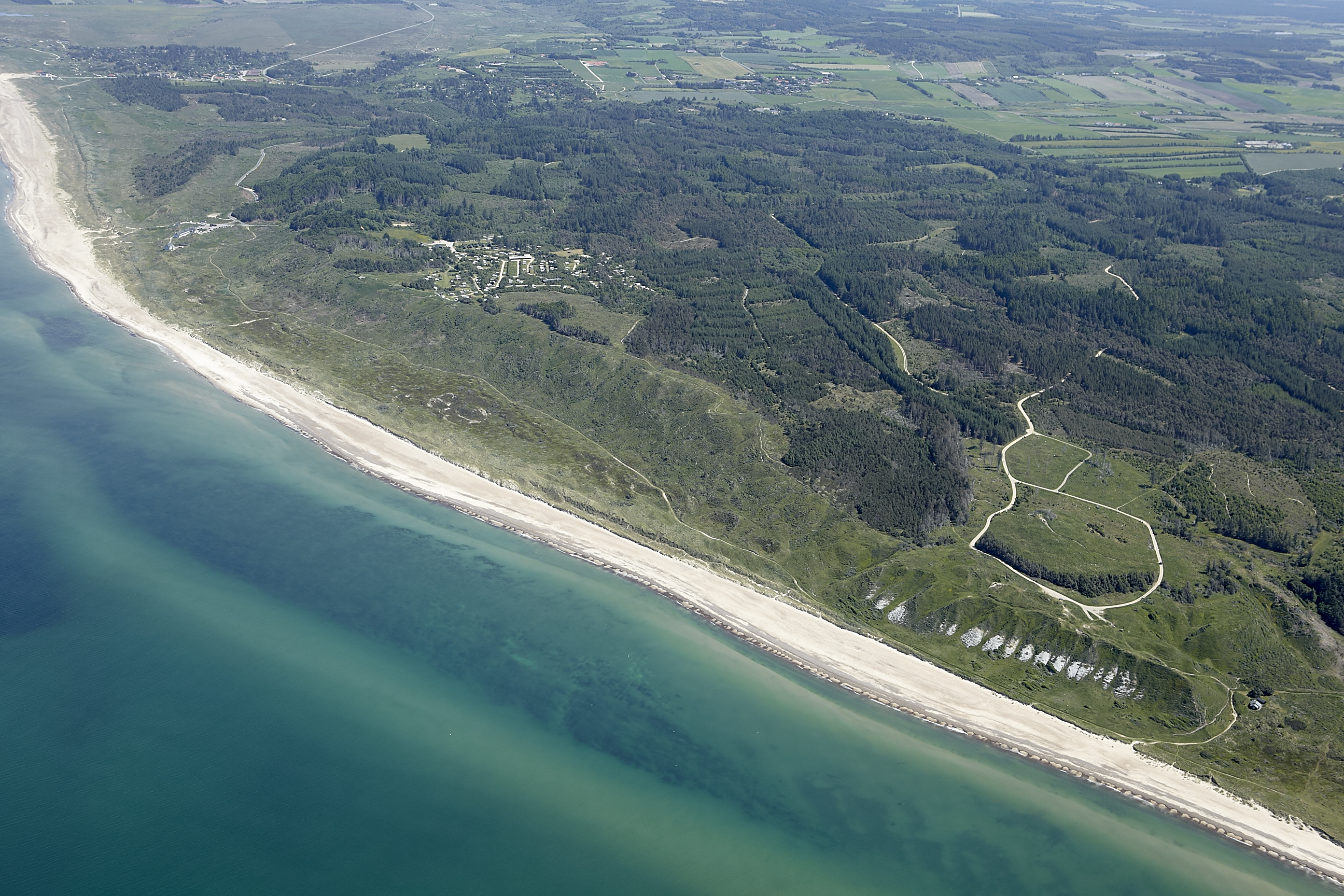 Luftbillede af Jammerbugts kystlinje