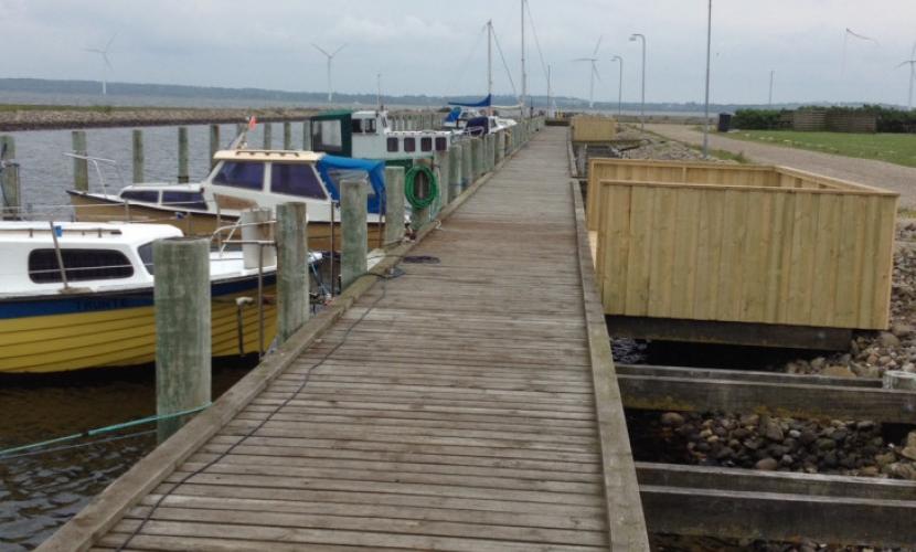 Lystsejlerbåde ved Haverslev Havn