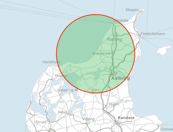 50 Km. Zone Blokhus Strand