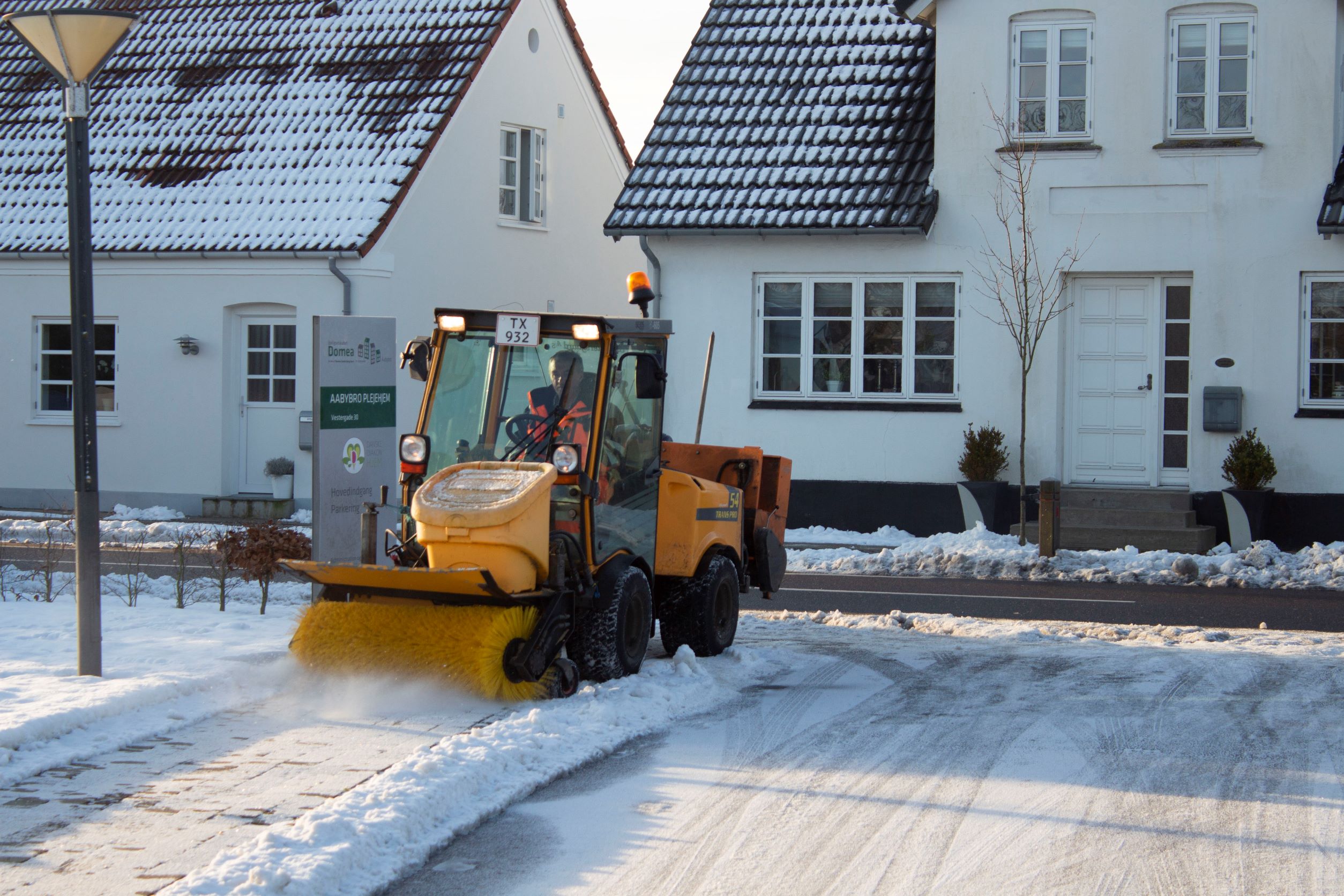 Snerydning i Aabybro