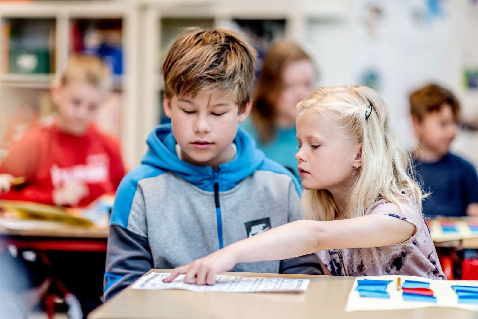 Trekroner Skole elever i klasse