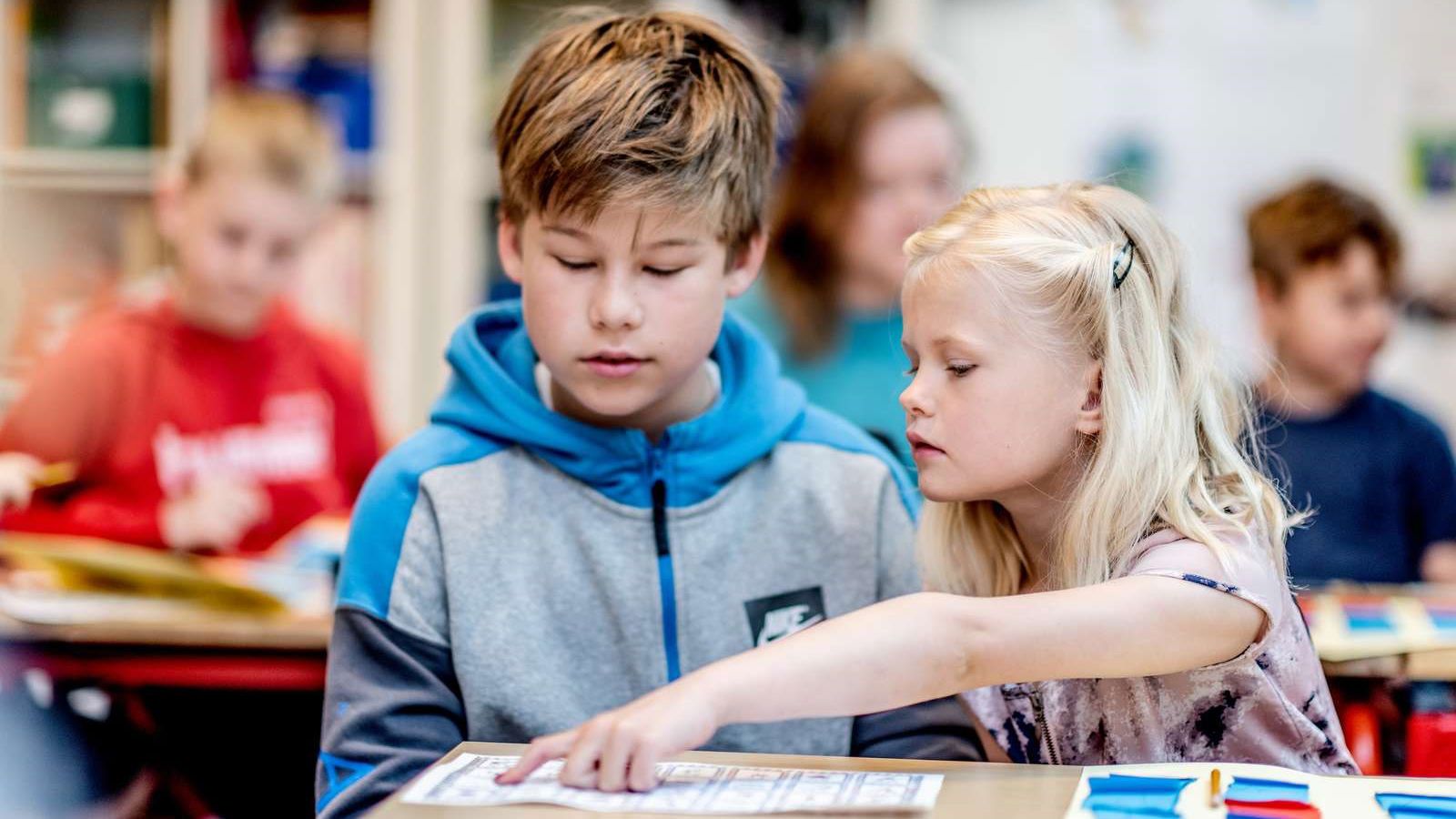 Trekroner Skole elever i klasse