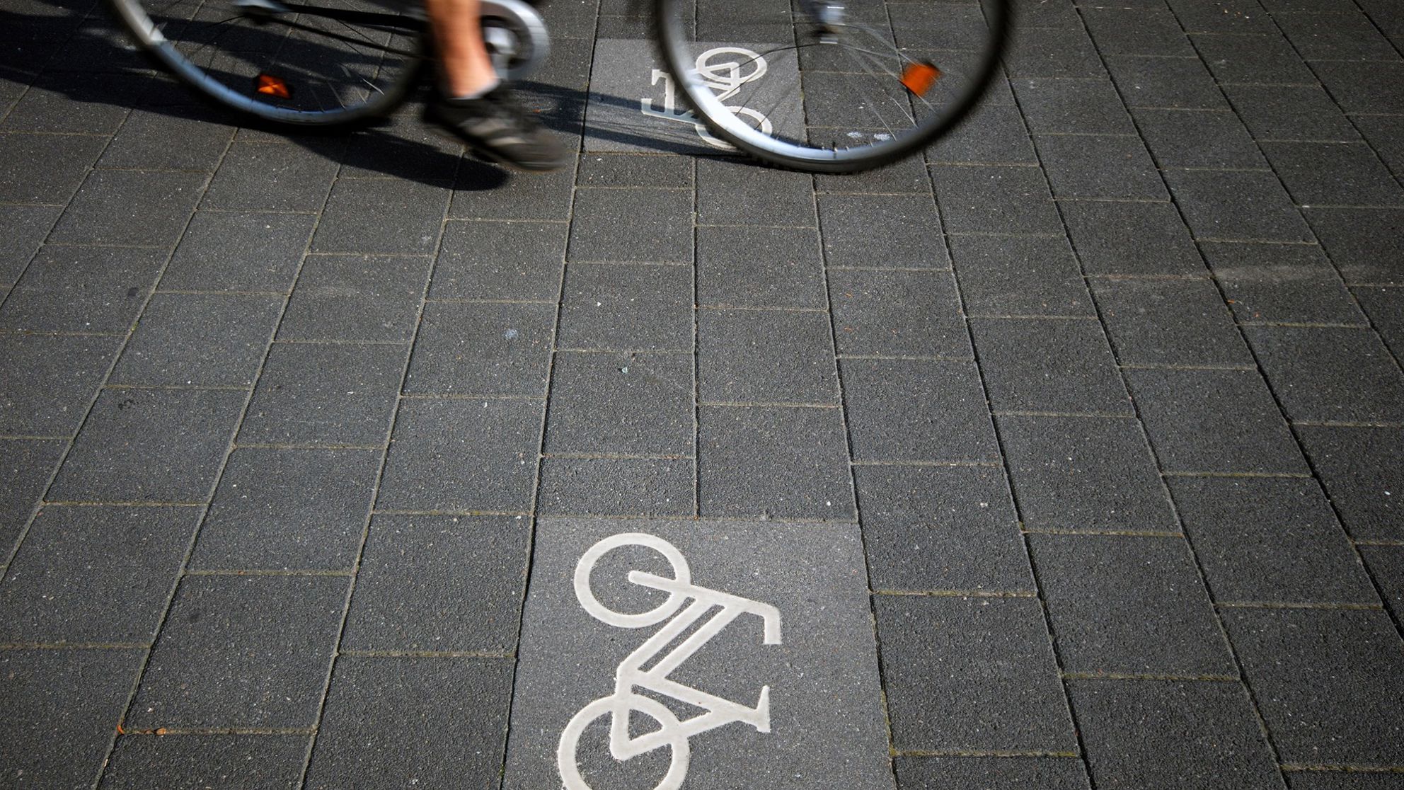 cykel der køre på cykelsti