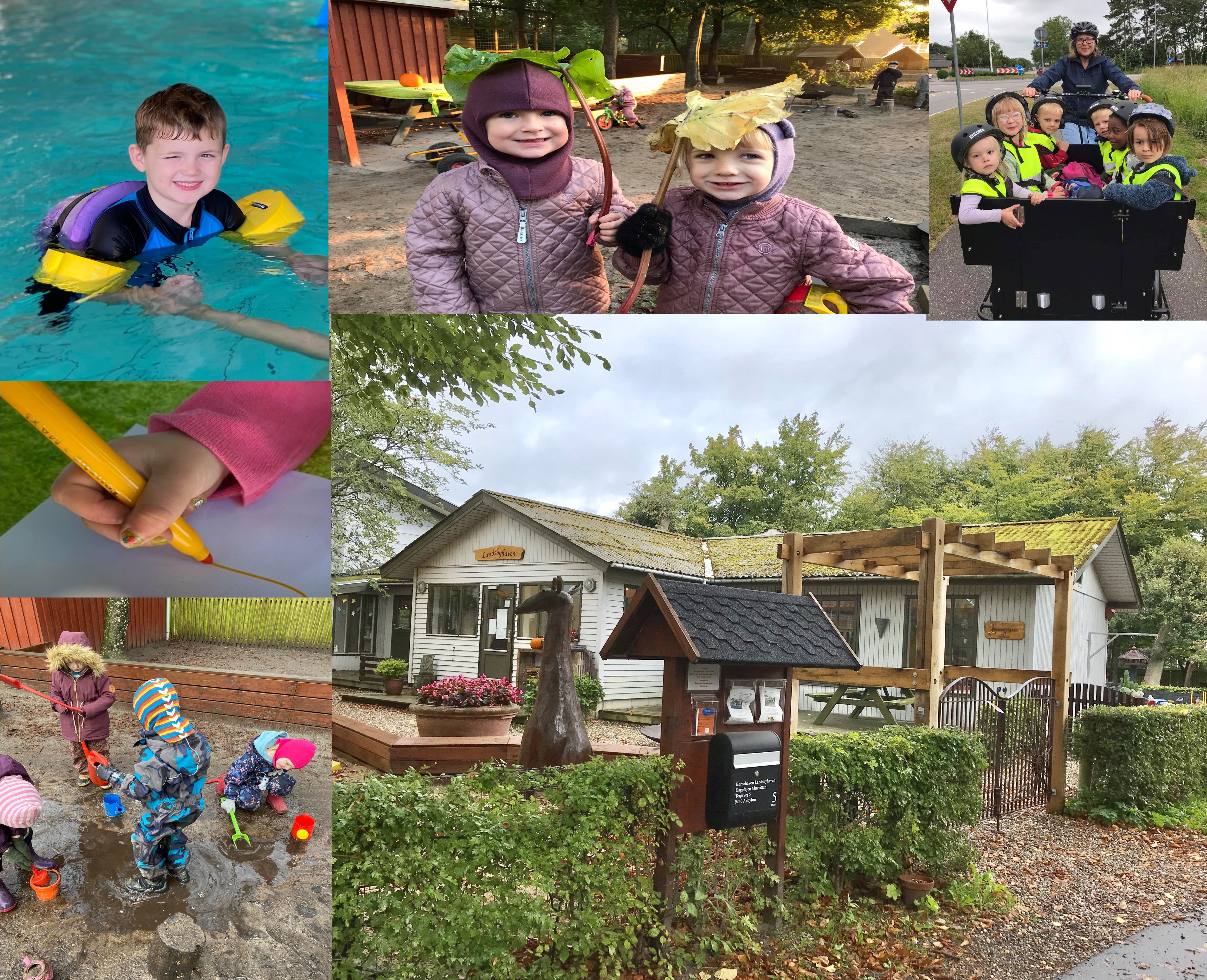 Glade børn fra Børnehaven Landsbyhaven i Birkelse