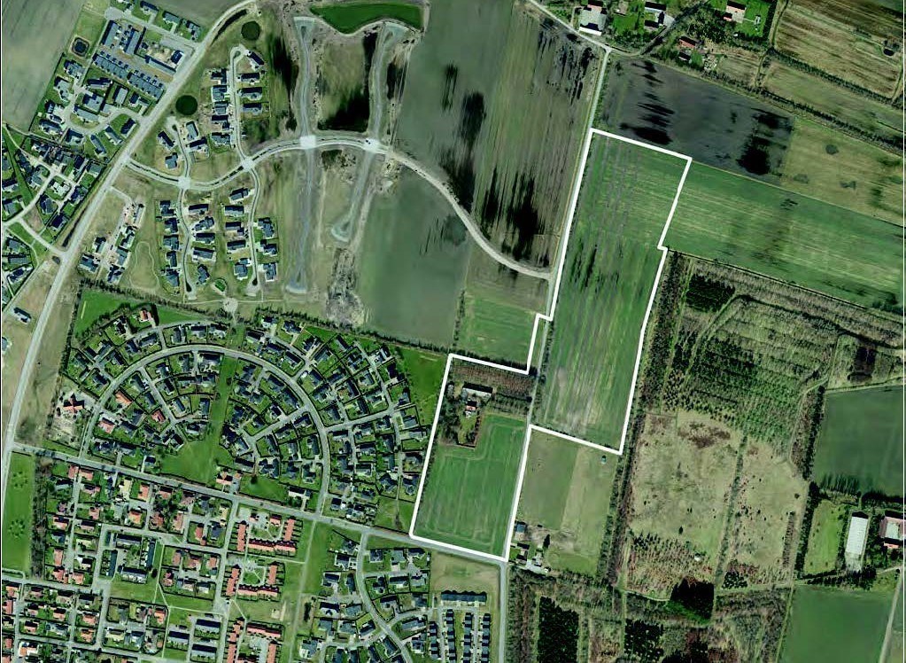 Østre Hovensvej i Aabybro, lokalplanområdet