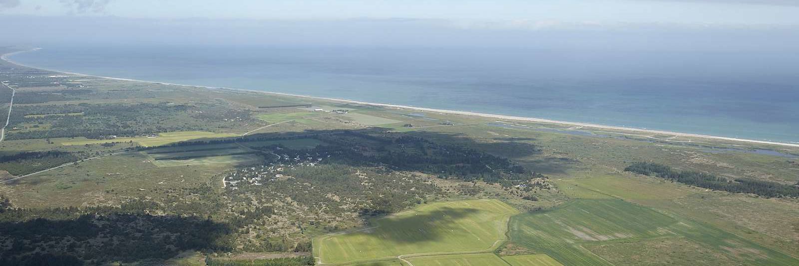 Luftfoto natur og kyst