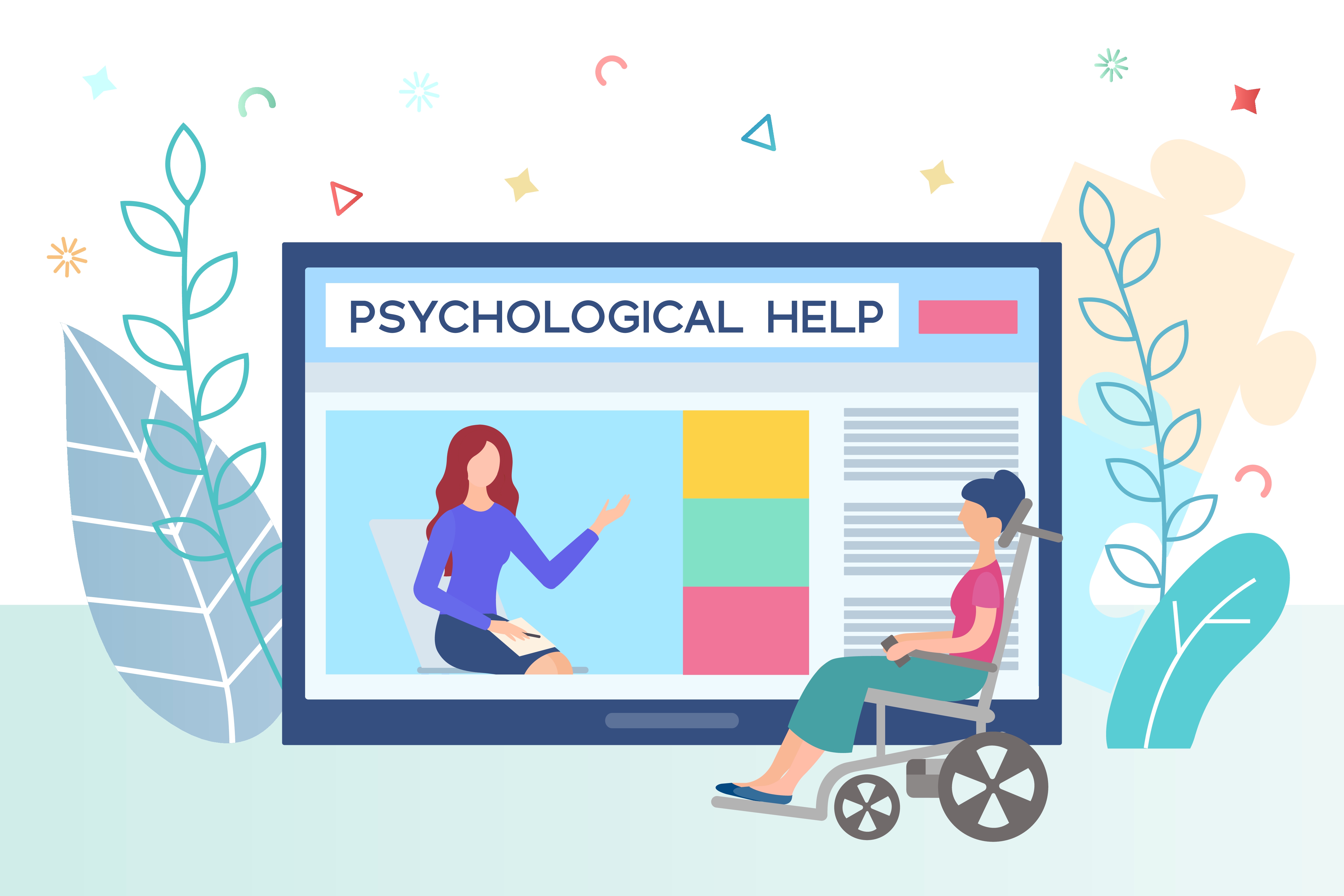 Psykologisk hjælp computer grafik