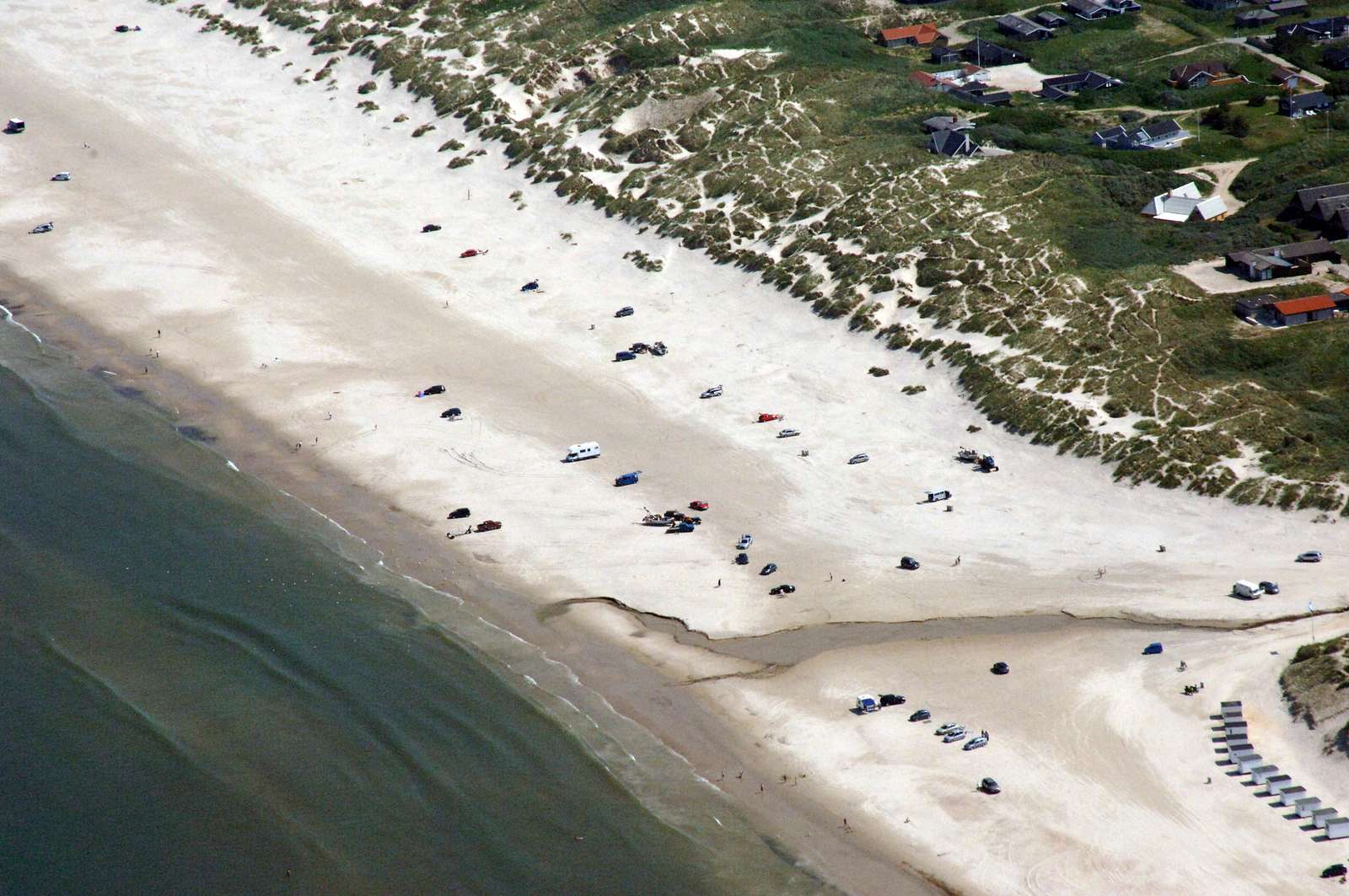 Luftbillede Blokhus strand