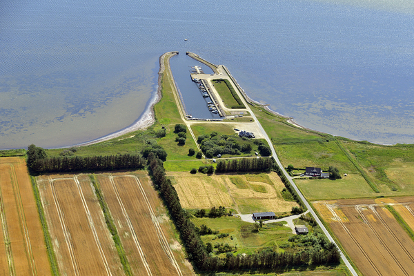 Luftfoto af Haverslev Havn