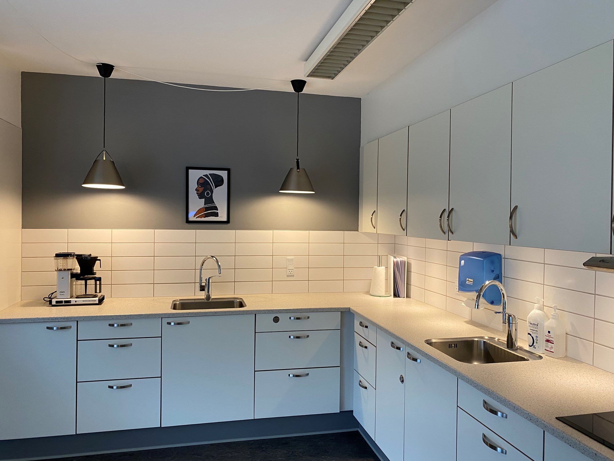 Køkkenområde på Kaas Plejecenter