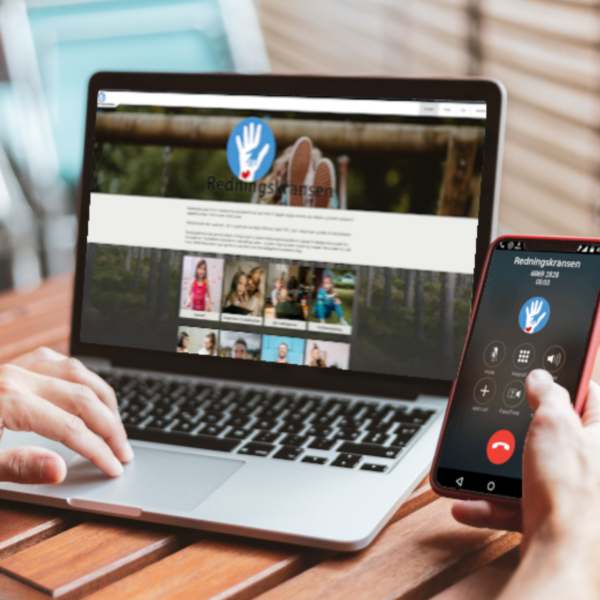 Person ringer til Redningskransen