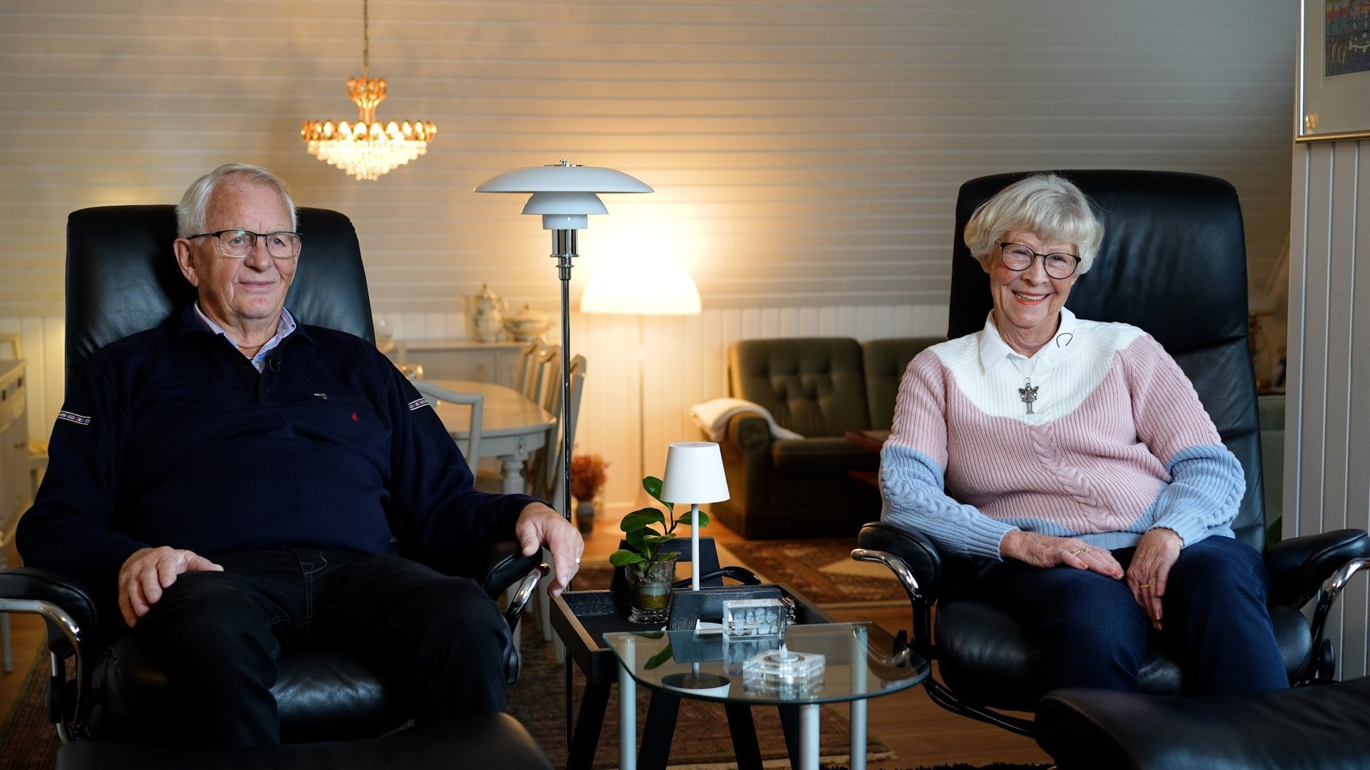 Svend og Rita i deres hjem i Blokhus