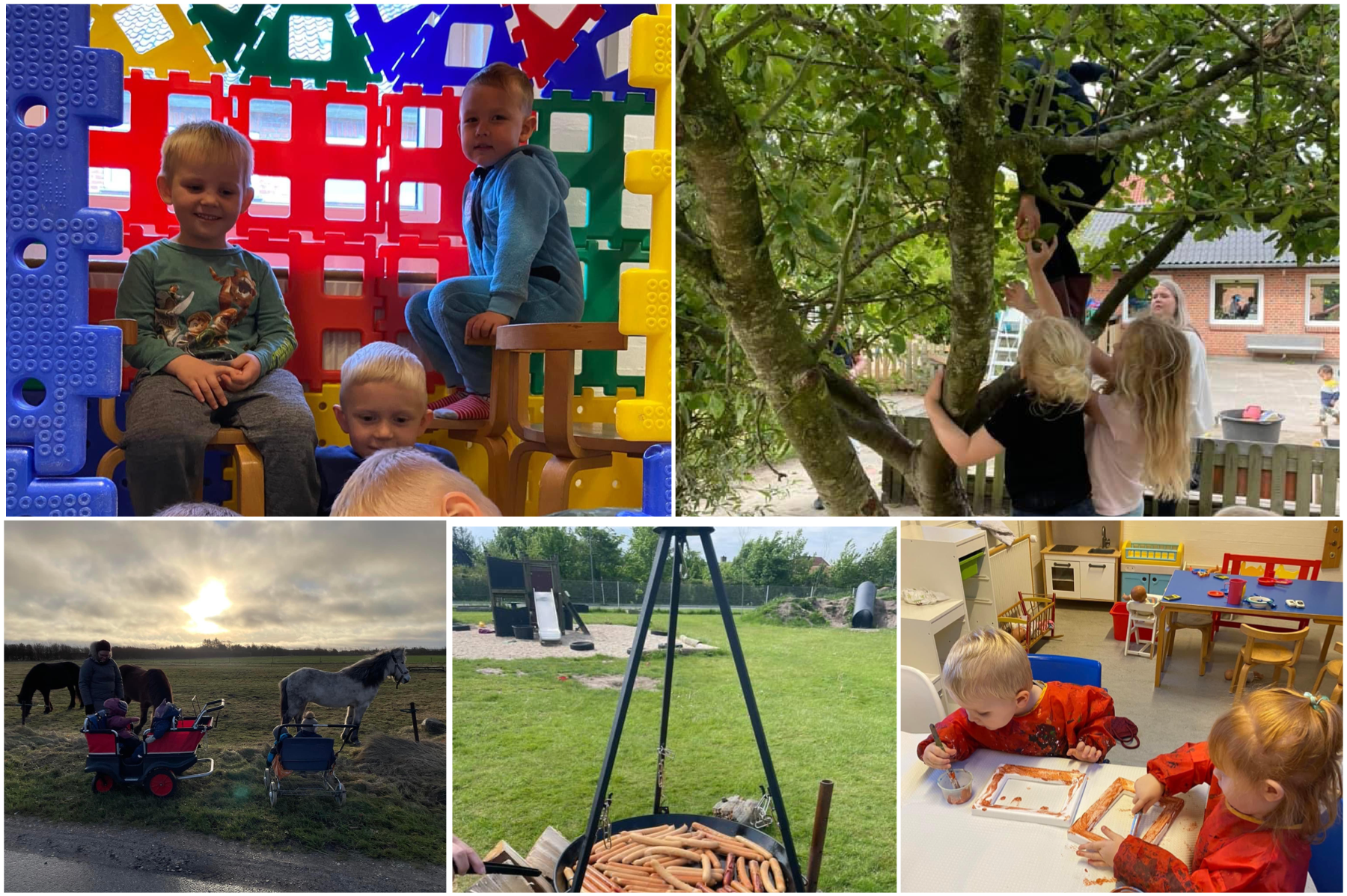 Børnene hygger sig i Børnehuset Halvrimmen