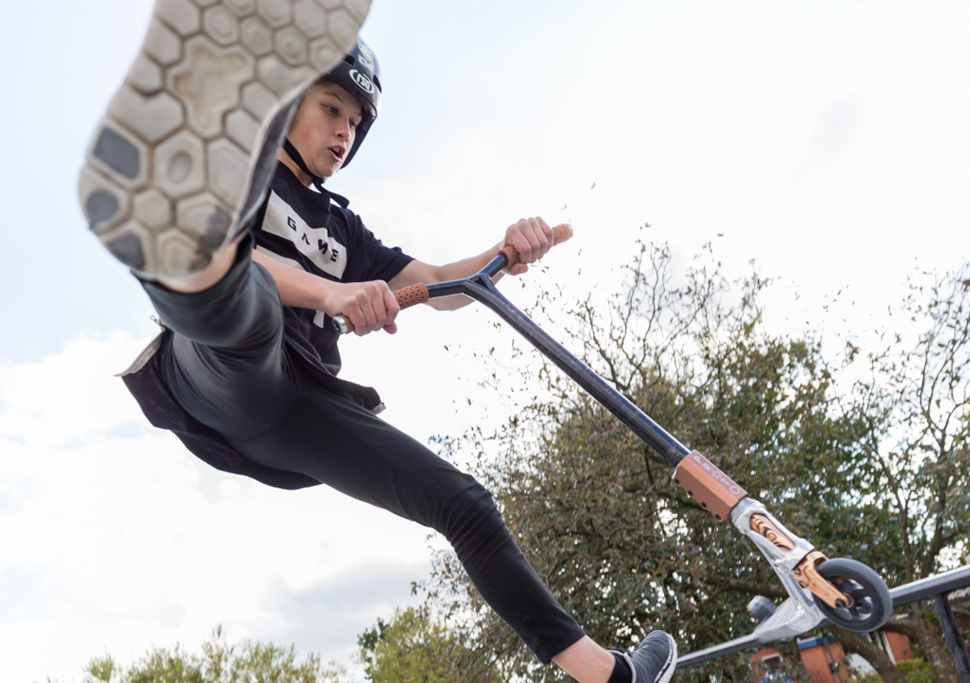 Vilde tricks på løbehjul