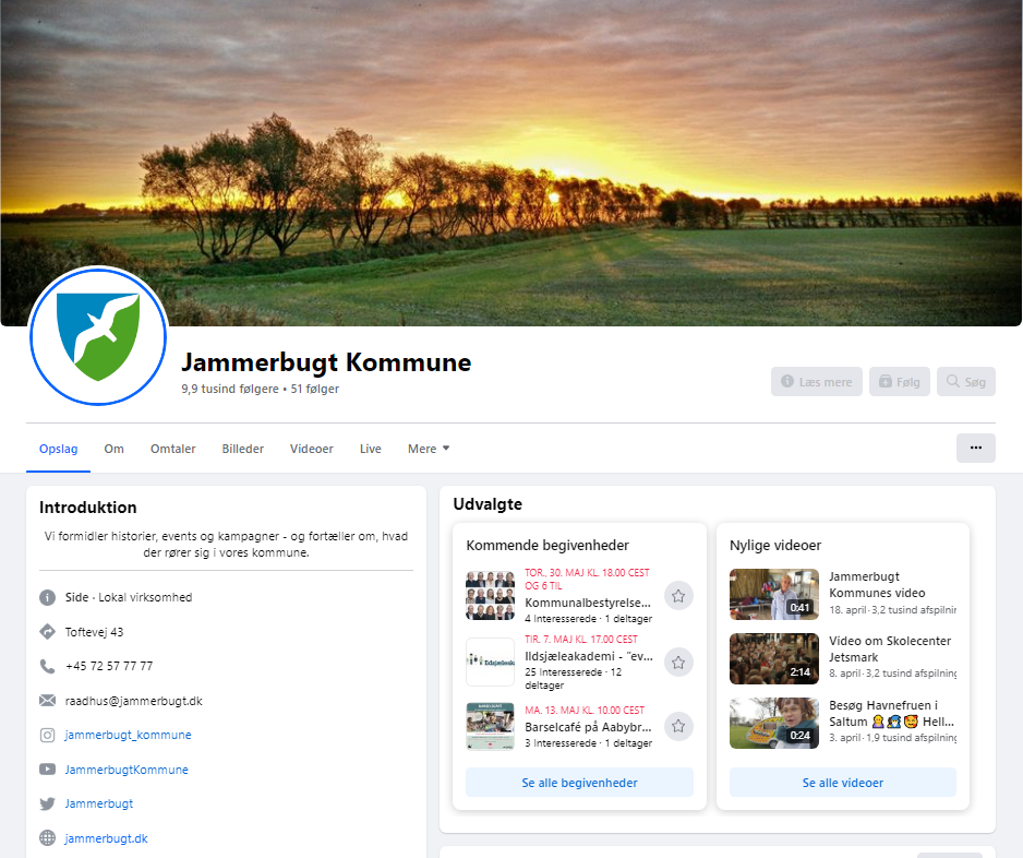 Jammerbugt Kommunes Facebook-side