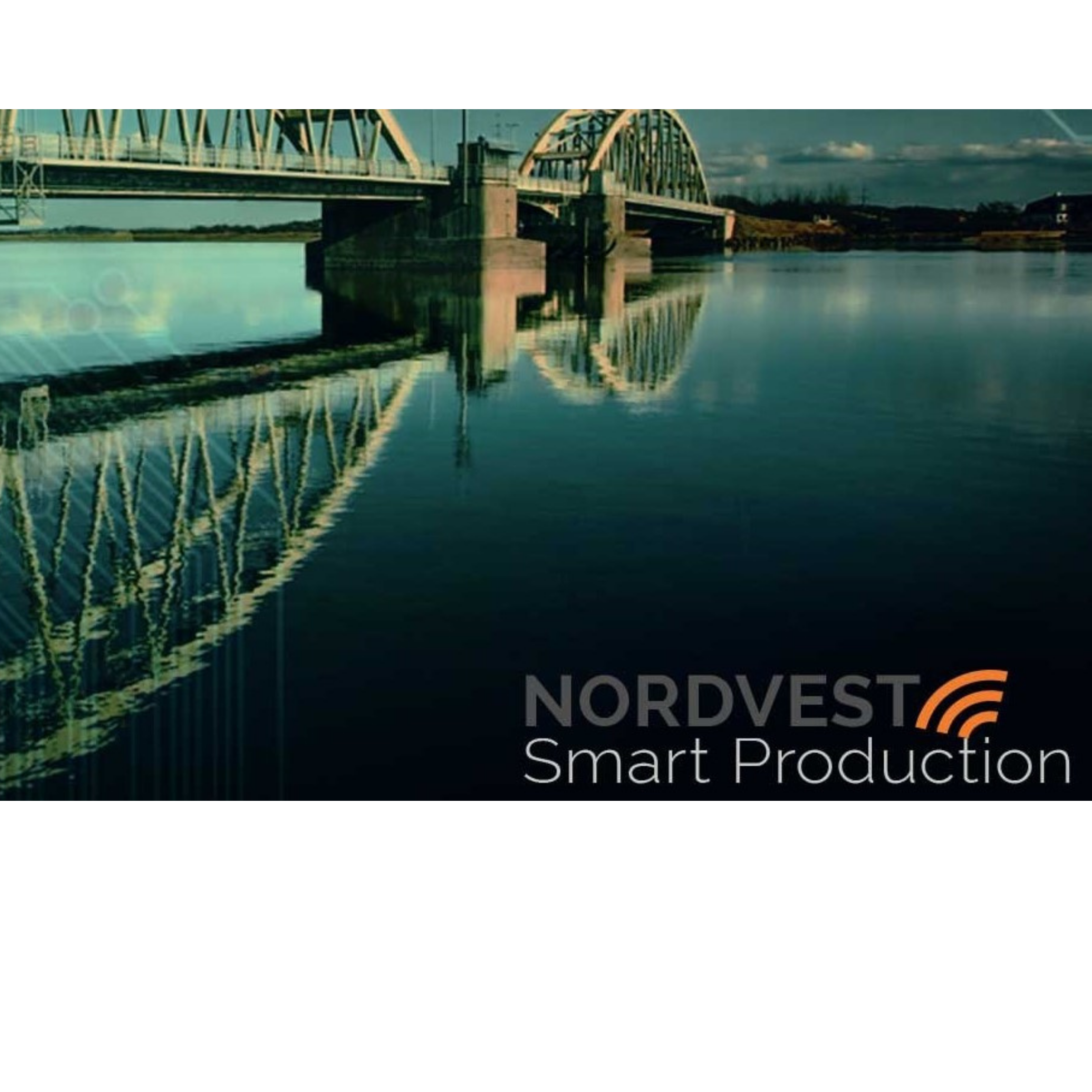 Nordvest Smart Production logo på billede af bro