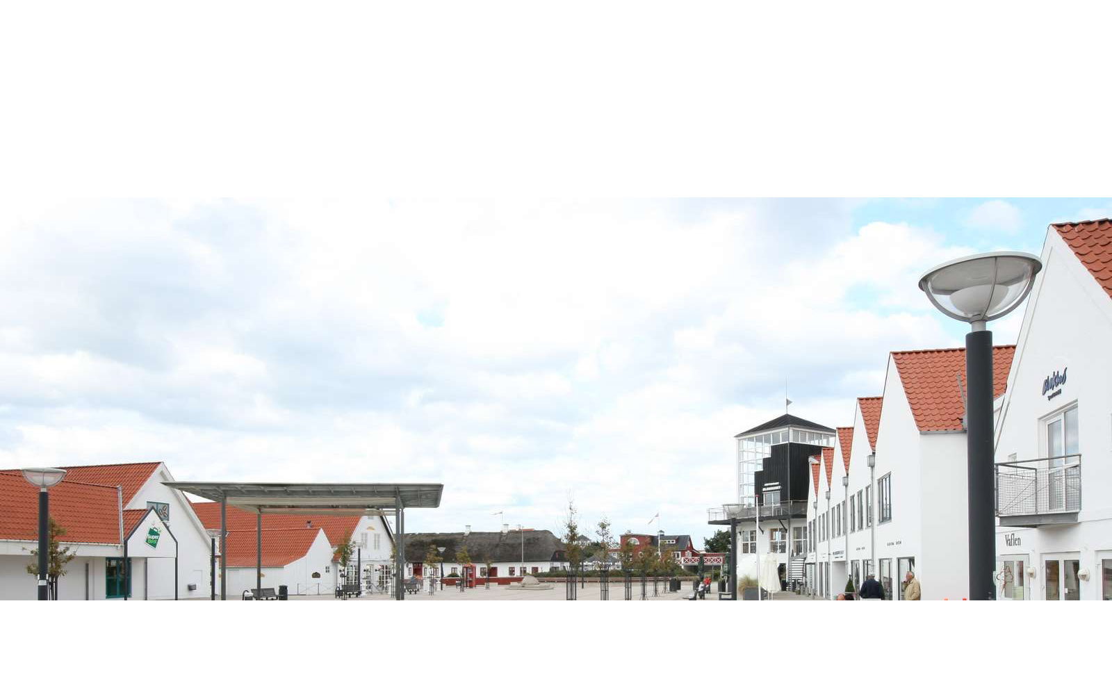 Gadelampe i bybillede af Blokhus